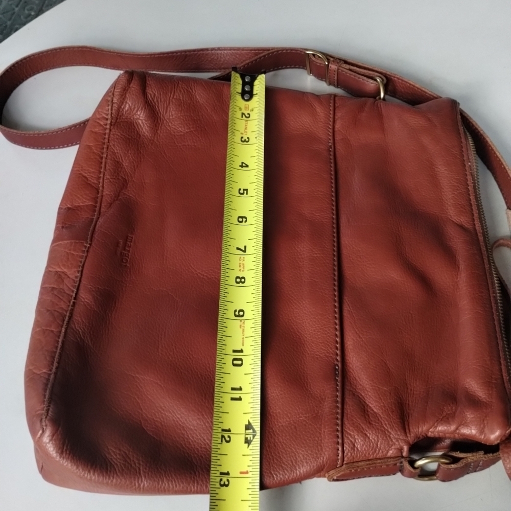 Margot NY Soft BrownLeather Crossbody Bag Lots Of Pockets Travel Bohemian Chic - Picture 12 of 15